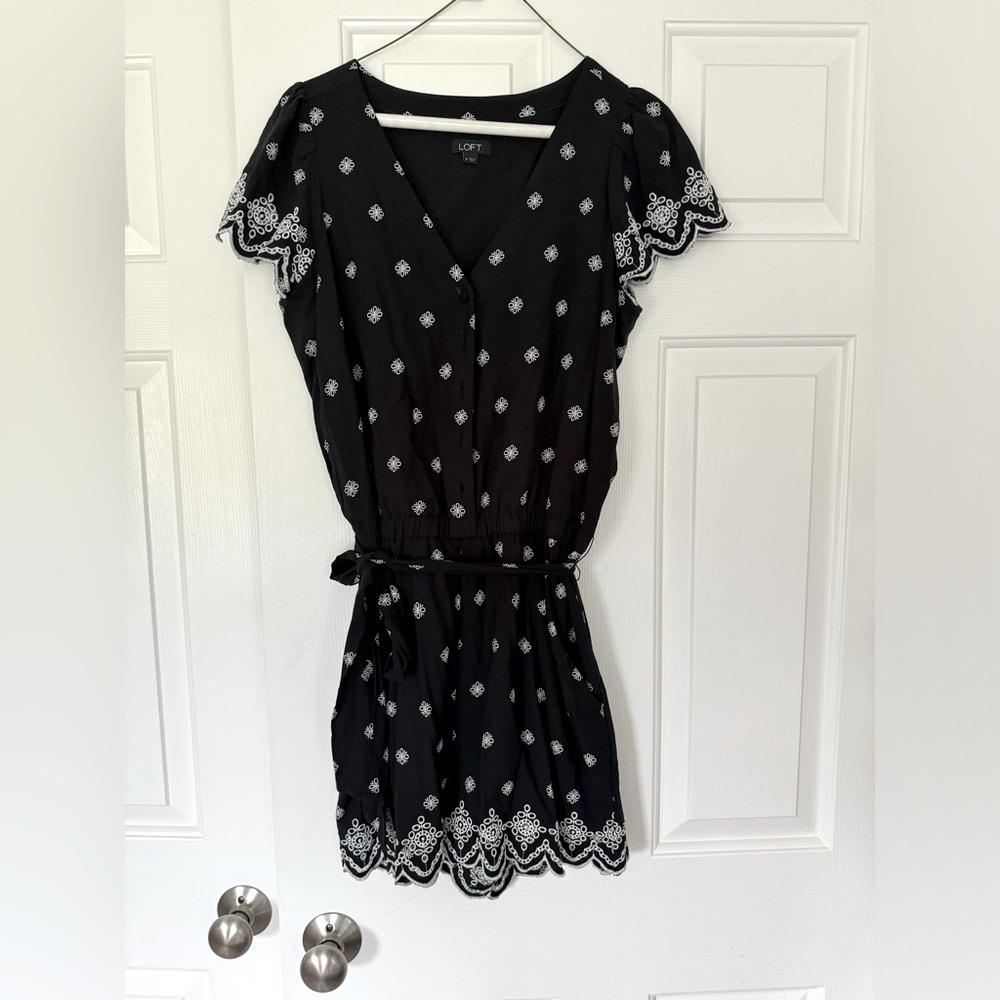 LOFT romper with eyelet detail